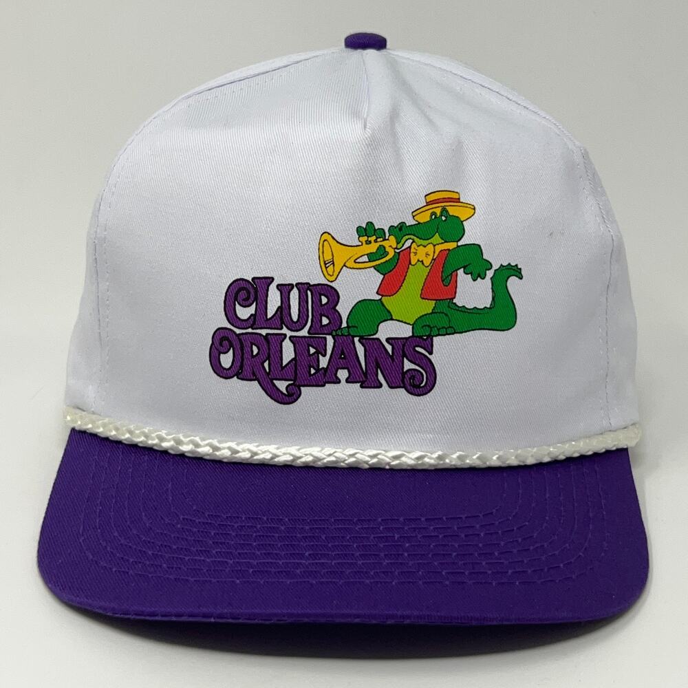 Vintage 90s Club Orleans Casino Las Vegas Hat Baseball Cap Hotel Snapback White